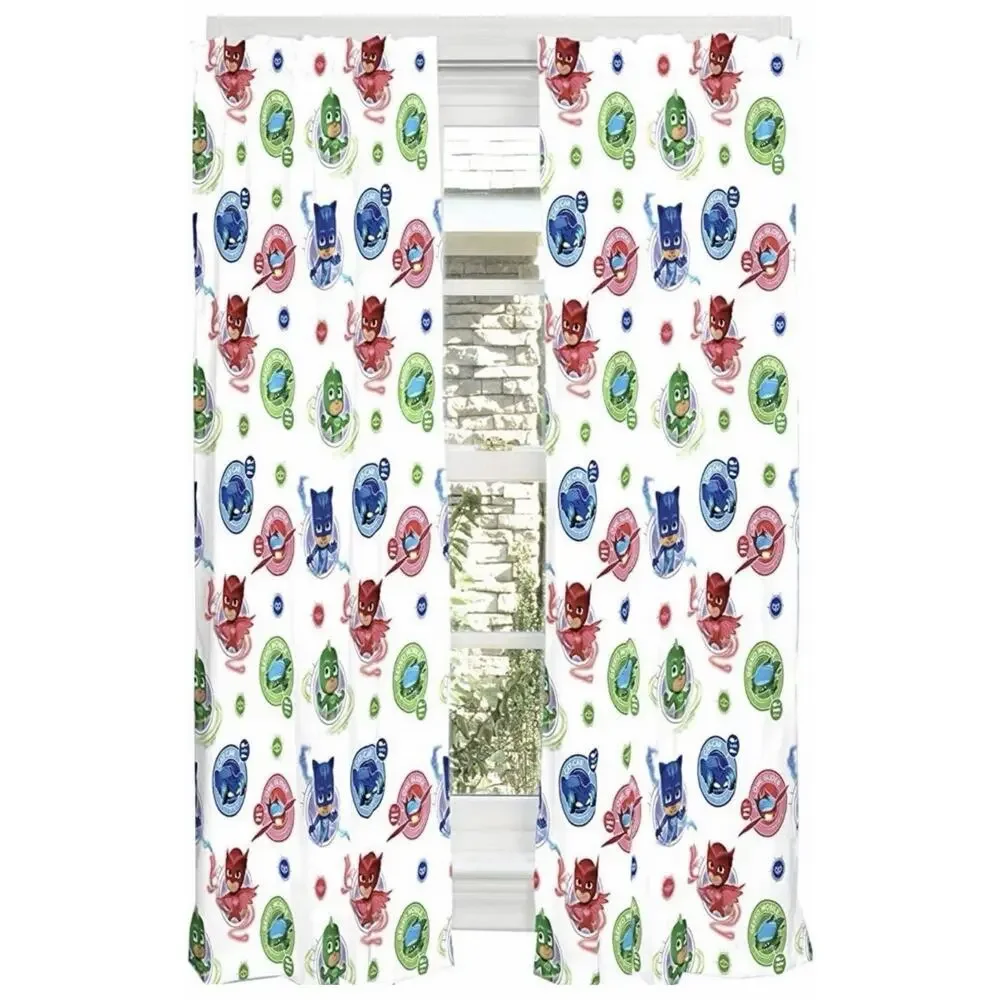 PJ Masks Microfiber Window Curtains 82x63in Cartoon Panels Kids Room